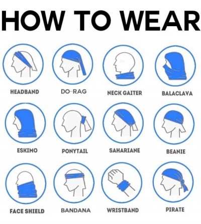Balaclavas Face Scarf Casual Balaclava Headwear Stretchable Bandanna Headbands Wind/Sun/UV Protection - Hr040972 - C8189QGMQ9...