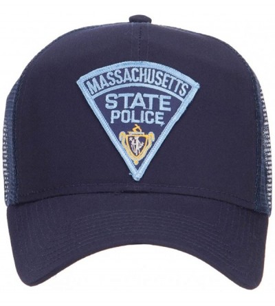Baseball Caps Massachusetts State Police Patched Mesh Cap - Navy - CZ124YMV64F $33.52