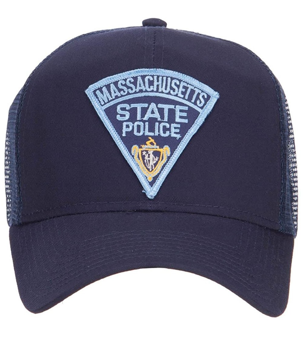 Baseball Caps Massachusetts State Police Patched Mesh Cap - Navy - CZ124YMV64F $20.39