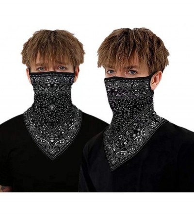 Balaclavas Face Scarf Bandana Ear Loops Face Rave Balaclava Men Women Neck Gaiters for Dust Wind Motorcycle Mask - C1198STSU6...