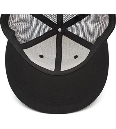 Baseball Caps Mens Womens Printing Adjustable Meshback Hat - Black-4 - C018N9RK4X5 $14.58