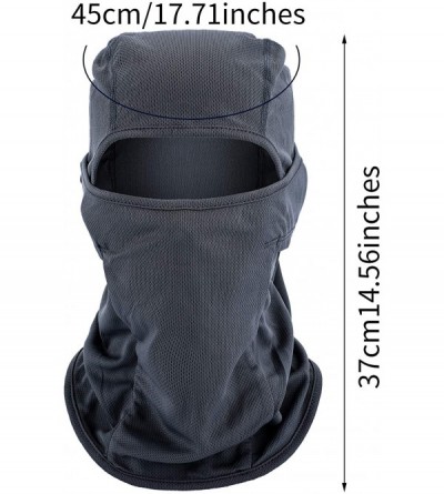 Balaclavas 3 Pieces Summer Balaclava Sun Protection Face Mask Breathable Long Neck Cover for Men Usage - Black- Grey- White -...