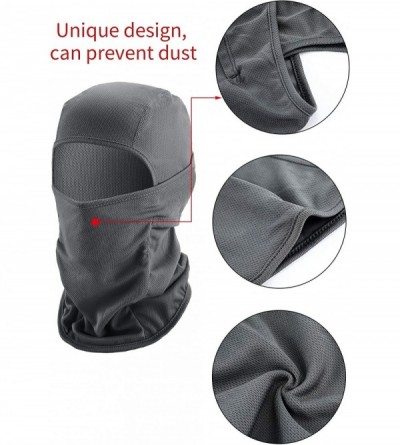 Balaclavas 3 Pieces Summer Balaclava Sun Protection Face Mask Breathable Long Neck Cover for Men Usage - Black- Grey- White -...