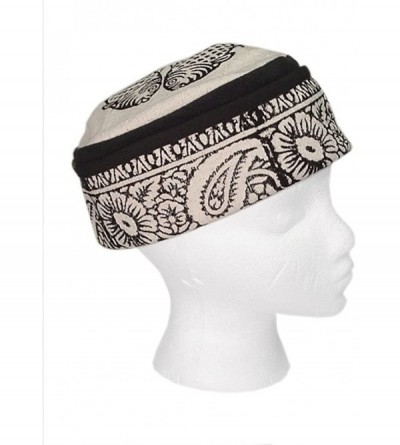 Skullies & Beanies Reversible Blockprint Skull Cap - Black and White - CV11LJ2AMHP $16.66