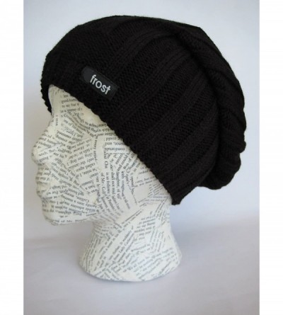 Skullies & Beanies Slouchy Winter Hat Warm Winter Beanie M2013-334 - Black - CN11E05WJZR $19.36
