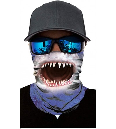 Balaclavas Seamless Face Mask Bandana for Dust Headband Magic Scarf Head Wrap Neck Warmer - Shark - C018T340ZN3 $10.41