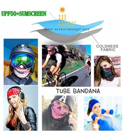 Balaclavas Seamless Face Mask Bandana for Dust Headband Magic Scarf Head Wrap Neck Warmer - Shark - C018T340ZN3 $10.41