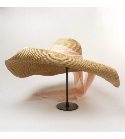 Sun Hats Womens Oversized Foldable Packable - Pink - CG18TTLWL99 $40.62