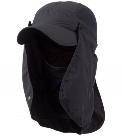 Sun Hats UV 50+ Talson Removable Flap Breathable Cap - Charcoal - CO11FITPZ0P $24.08
