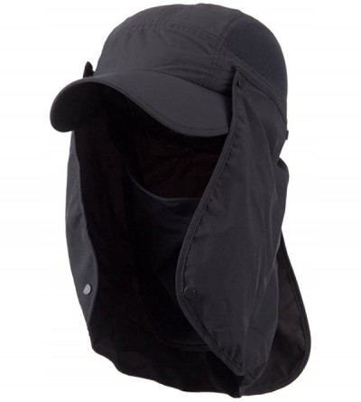 Sun Hats UV 50+ Talson Removable Flap Breathable Cap - Charcoal - CO11FITPZ0P $12.52