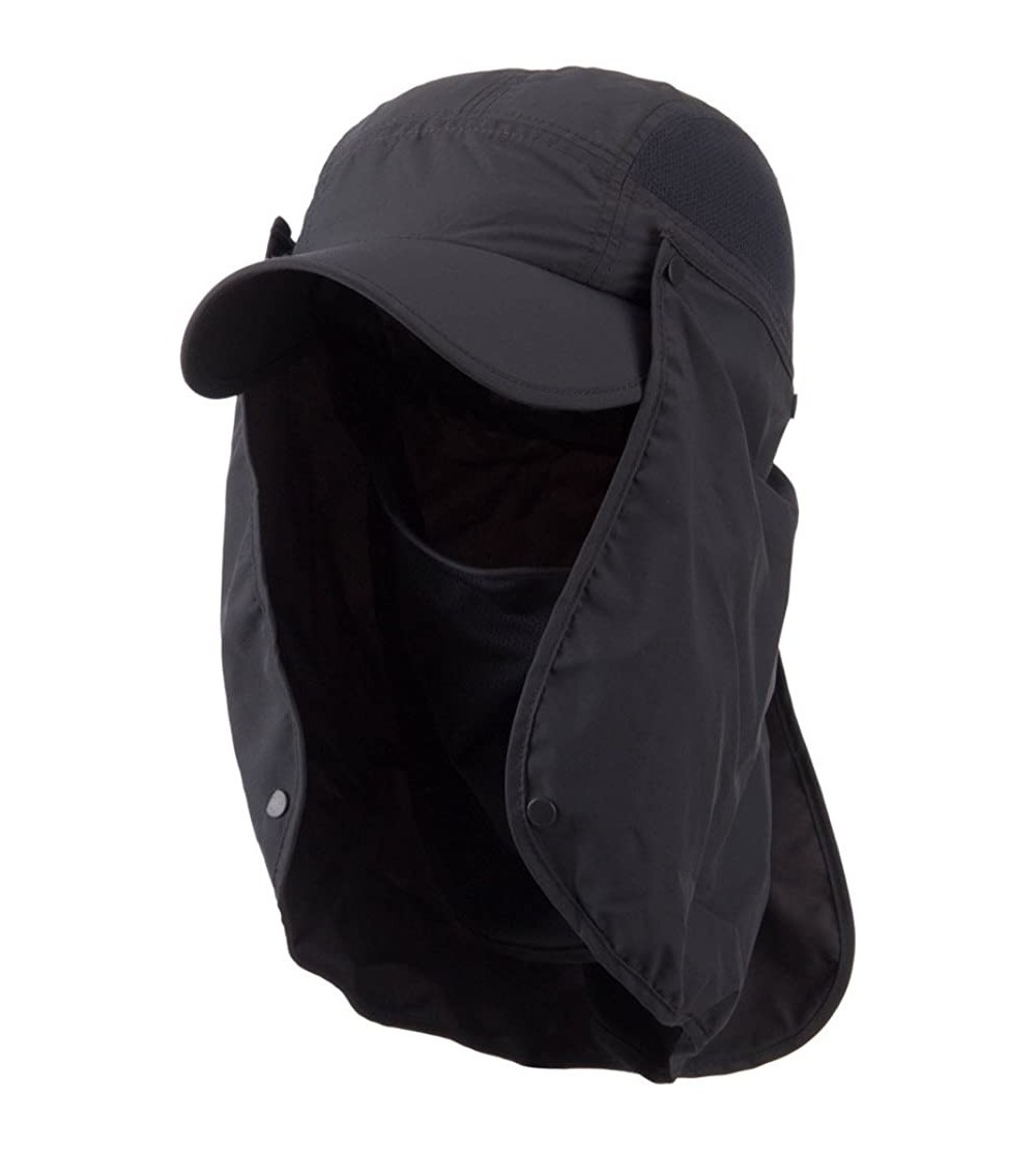Sun Hats UV 50+ Talson Removable Flap Breathable Cap - Charcoal - CO11FITPZ0P $12.52
