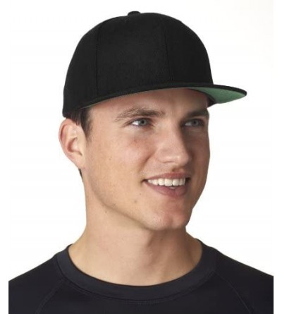 Baseball Caps Adult 6-Panel Structured Flat Visor Classic Snapback - Black - CK1181RMR7P $11.72