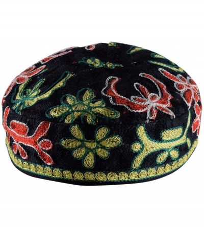 Baseball Caps Black Buchari Hand Embroidered Kippah Bucharian Yarmulke Jewish Yamaka by aJudaica (23.6") - CO11G2BYR1V $11.30