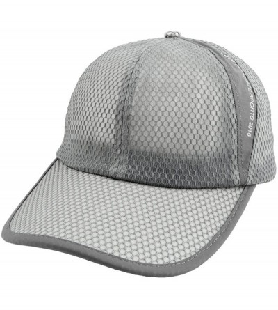 Baseball Caps Sport Sun Hat- Adjustable Baseball Cap Dry Quick Weightlight Mesh Hats - 022-light Grey - CP182ZXG60K $10.85