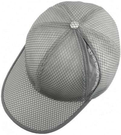 Baseball Caps Sport Sun Hat- Adjustable Baseball Cap Dry Quick Weightlight Mesh Hats - 022-light Grey - CP182ZXG60K $10.85