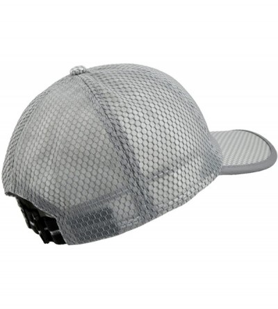 Baseball Caps Sport Sun Hat- Adjustable Baseball Cap Dry Quick Weightlight Mesh Hats - 022-light Grey - CP182ZXG60K $10.85