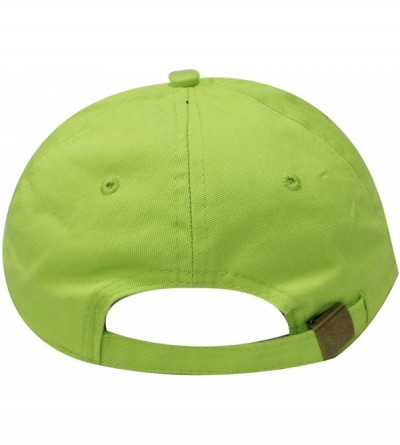 Baseball Caps Cute Snake Emoji Cotton Baseball Caps - Lime - CB1862WUH63 $13.99