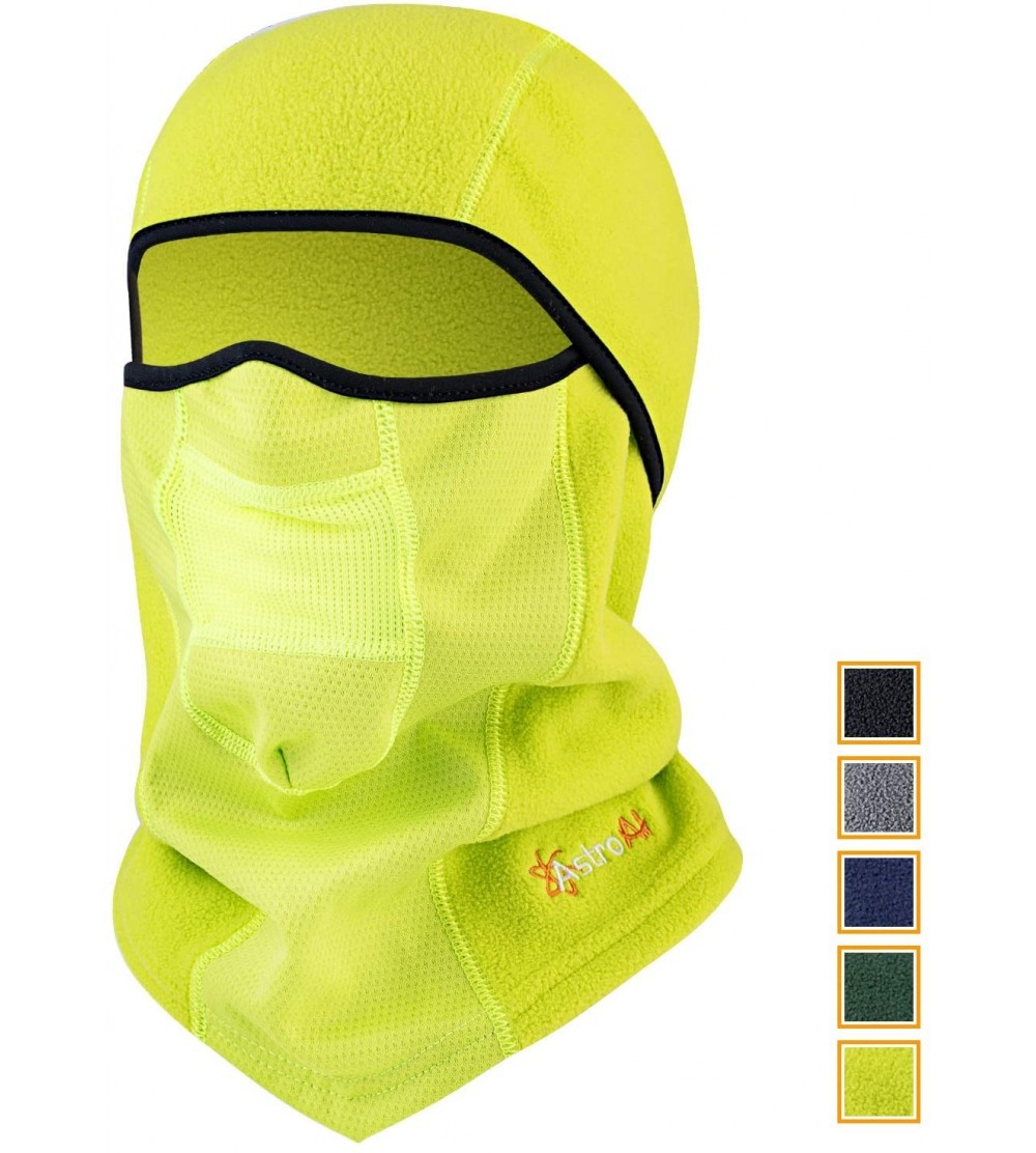 Balaclavas Ski Mask Windproof Balaclava Breathable Face Mask- Neon Yellow - Neon Yellow - CF1924LD758 $7.46