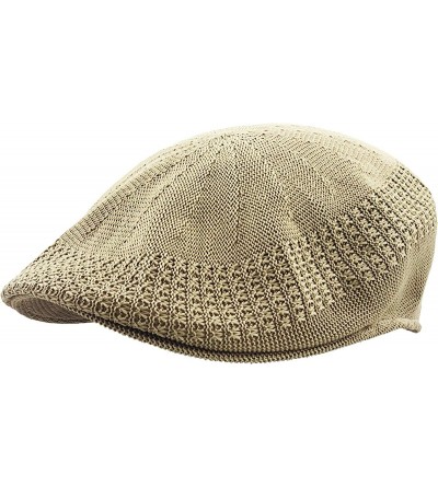 Newsboy Caps Classic Mesh Newsboy Ivy Cap Hat - Khaki - CA11JYQKWKV $8.04