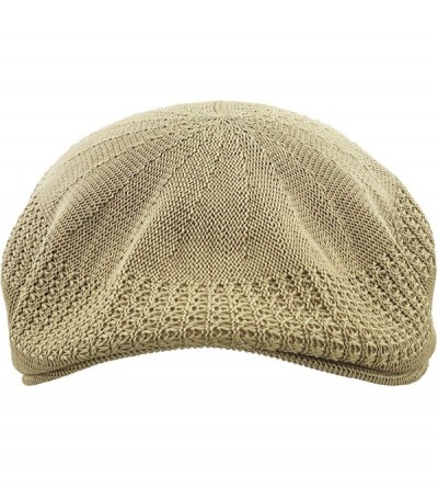 Newsboy Caps Classic Mesh Newsboy Ivy Cap Hat - Khaki - CA11JYQKWKV $8.04