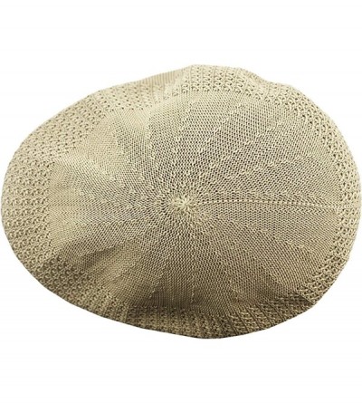 Newsboy Caps Classic Mesh Newsboy Ivy Cap Hat - Khaki - CA11JYQKWKV $8.04