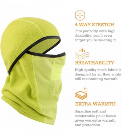 Balaclavas Ski Mask Windproof Balaclava Breathable Face Mask- Neon Yellow - Neon Yellow - CF1924LD758 $7.46