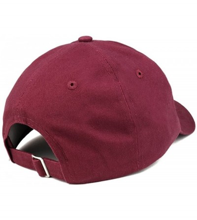 Baseball Caps Number 1 Grandpa Embroidered Soft Crown 100% Brushed Cotton Cap - Maroon - CC18SSG40WG $13.59