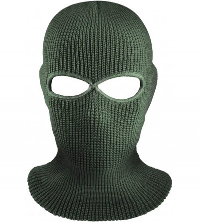 Balaclavas 2-Hole Knitted Full Face Cover Ski Mask- Adult Winter Balaclava Warm Knit Full Face Mask for Outdoor Sports - C018...