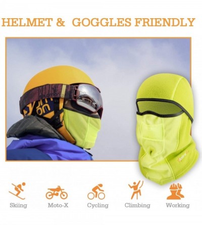 Balaclavas Ski Mask Windproof Balaclava Breathable Face Mask- Neon Yellow - Neon Yellow - CF1924LD758 $7.46