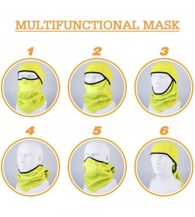 Balaclavas Ski Mask Windproof Balaclava Breathable Face Mask- Neon Yellow - Neon Yellow - CF1924LD758 $7.46