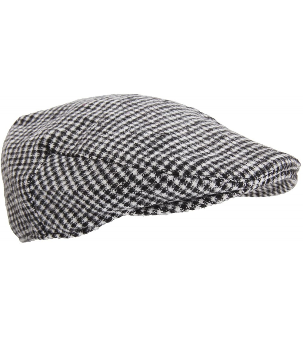 Newsboy Caps Mens Traditional Lined Flat Cap - Dogstooth - CK129KNC7EV $6.17