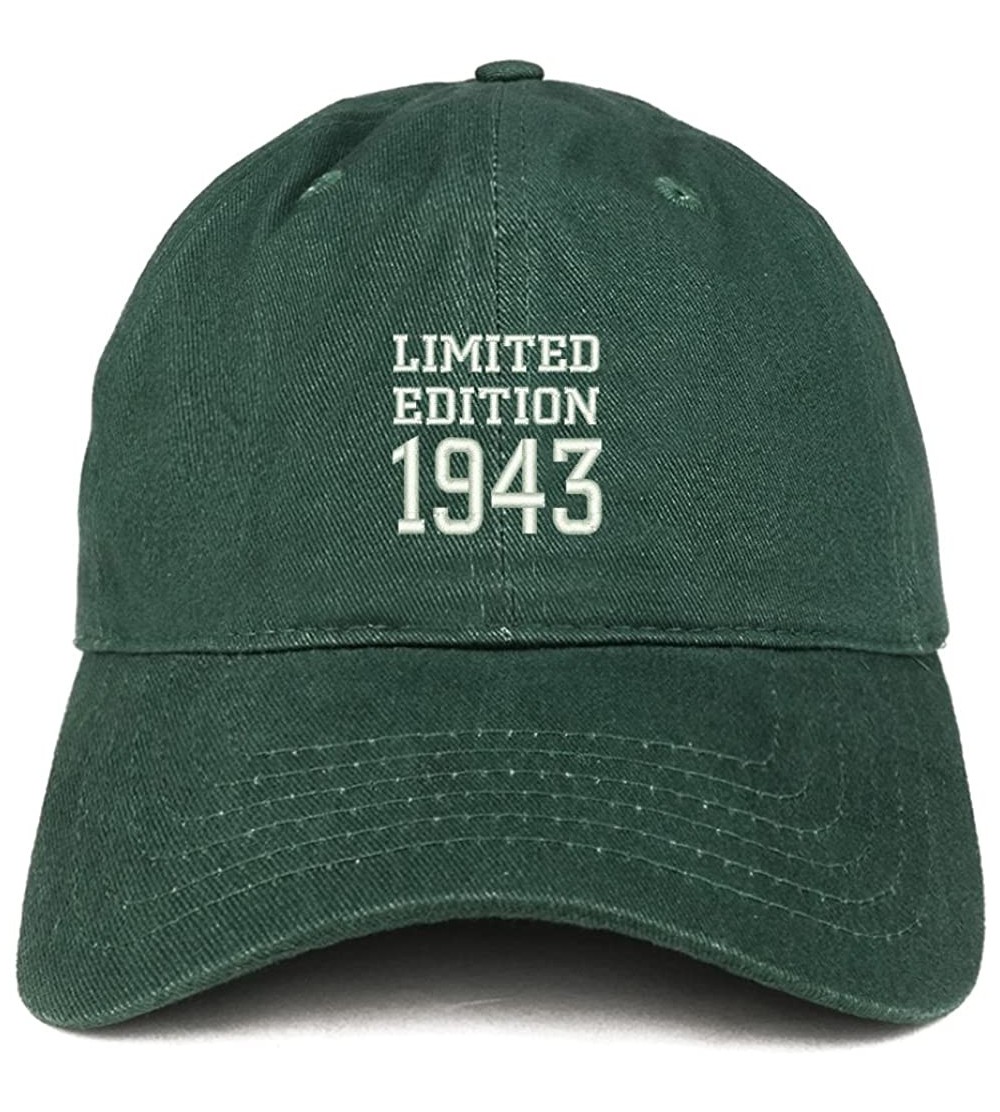 Baseball Caps Limited Edition 1943 Embroidered Birthday Gift Brushed Cotton Cap - Hunter - CY18D9S2KXO $33.92