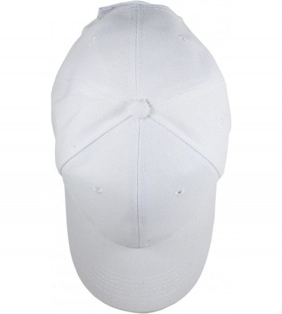 Baseball Caps Plain Baseball Cap Adjustable Back Strap 3 PC - White - CM18C5NMOU0 $12.37