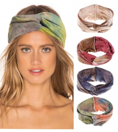 Cold Weather Headbands Headband Fashion Running Athletic Knotted - 4 Pcs Boho Women Headbands - CN18RLZDYID $18.81