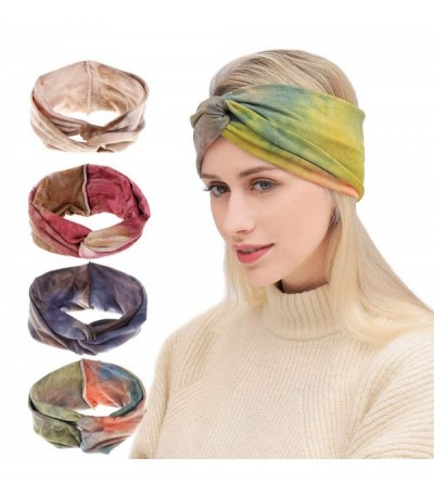Cold Weather Headbands Headband Fashion Running Athletic Knotted - 4 Pcs Boho Women Headbands - CN18RLZDYID $18.81