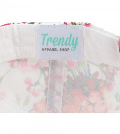 Baseball Caps Women's Floral Print Satin Unstructured Low Profile Baseball Cap - White - C8186SQXU7S $12.57