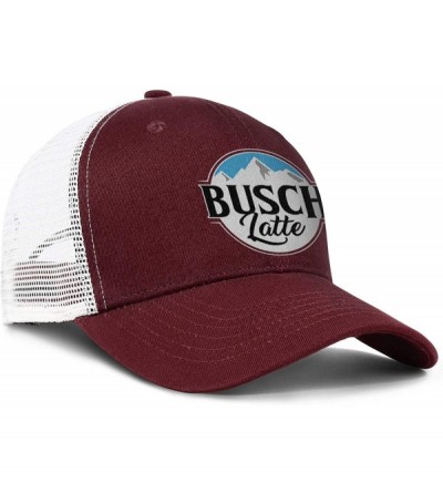 Baseball Caps Unisex Adjustable Busch-Light-Busch-Latte-Baseball Caps Dad Flat Hat - Burgundy-23 - CC18U4XA88W $32.41