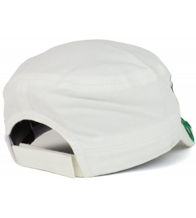 Baseball Caps Hope Liver Cancer Awareness Green Ribbon Embroidered Flat Top Style Army Cap - White - CD18C5O76RH $16.59