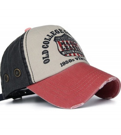 Baseball Caps Distressed Curved Brim Trucker Hat Structured Printed Baseball Cap - Color03 - CX18GOUR22G $14.30