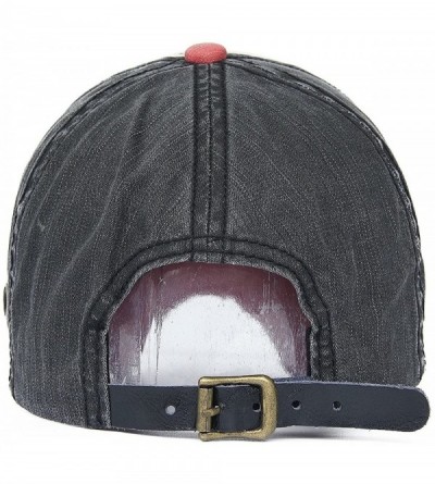 Baseball Caps Distressed Curved Brim Trucker Hat Structured Printed Baseball Cap - Color03 - CX18GOUR22G $14.30