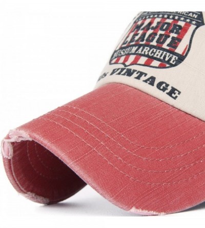 Baseball Caps Distressed Curved Brim Trucker Hat Structured Printed Baseball Cap - Color03 - CX18GOUR22G $14.30