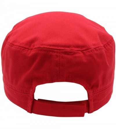 Baseball Caps Cadet Army Cap - Military Cotton Hat - Red2 - C212GW5UUW1 $7.32