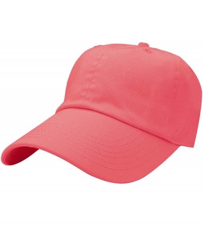 Baseball Caps Classic Baseball Cap Dad Hat 100% Cotton Soft Adjustable Size - Coral - C418XERW520 $20.09