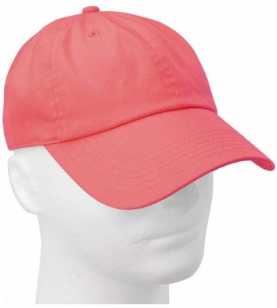 Baseball Caps Classic Baseball Cap Dad Hat 100% Cotton Soft Adjustable Size - Coral - C418XERW520 $17.49