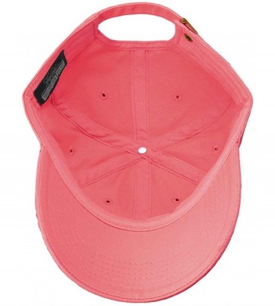 Baseball Caps Classic Baseball Cap Dad Hat 100% Cotton Soft Adjustable Size - Coral - C418XERW520 $10.87