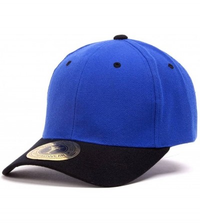 Baseball Caps 12-Pack Adjustable Baseball Hat - Royal/Black - CZ127DPU4YX $57.03