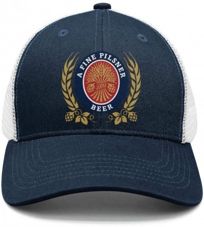 Baseball Caps Unisex Miller-Lite-Beer-Logo- Baseball Hats Designer mesh Caps - Navy-blue-25 - C618RGWTZ3Q $16.83