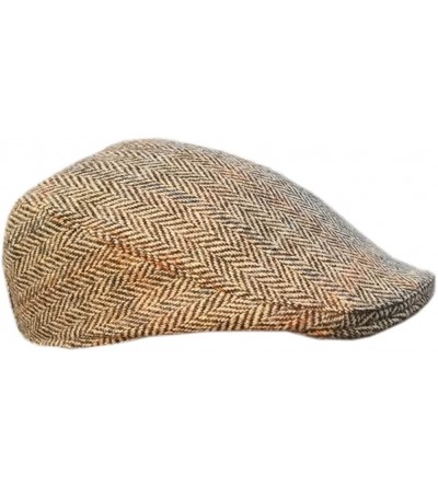 Newsboy Caps Irish Scally Cap - Donegal Tweed- Brown - CT17XW07NRO $41.27