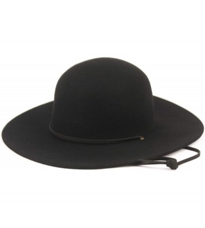 Fedoras Men's Tiller Wide Brim Felt Fedora Hat - He71black - CI18LDRNDK8 $44.05