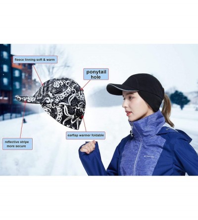 Baseball Caps Women Ponytail Winter Fleece Running Earflap Hat Men Windproof Warmer Skull Cap Cycling Ski Baseball Accessorie...